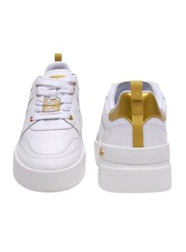 Sapatilhas Lacoste L002 Branco e Dorado Mulher