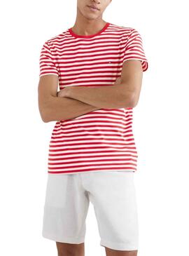 T-Shirt Tommy Hilfiger Stretch Vermelho para Homem