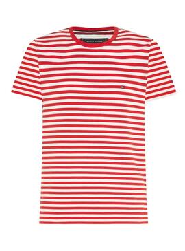 T-Shirt Tommy Hilfiger Stretch Vermelho para Homem