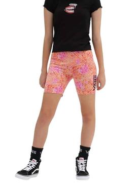 Shorts Vans Camo Print Laranja para Menina