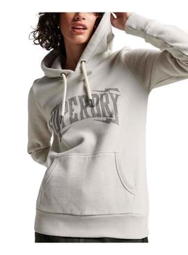 Sweat Superdry Vintage Embellish Cinza para Mulher