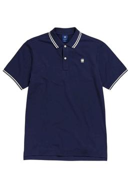 Polo G-Star Dunda Slim Stripe Azul Marinho para Homem