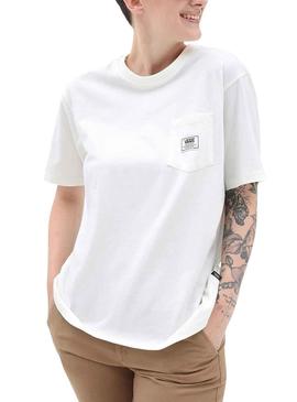 T-Shirt Vans Pocket Branco para Mulher