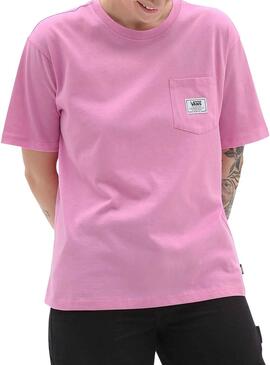 T-Shirt Vans Pocket Rosa para Mulher