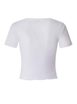 T-Shirt Pepe Jeans Cara Branco para Mulher