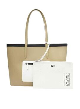 Bolsa Lacoste Zipped Bege para Mulher