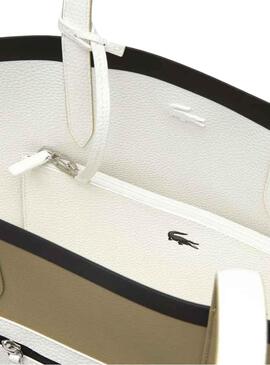 Bolsa Lacoste Zipped Bege para Mulher