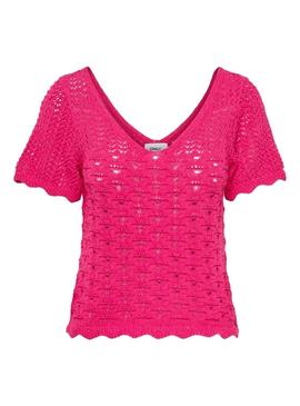 T-Shirt Only Becca Rosa para Mulher