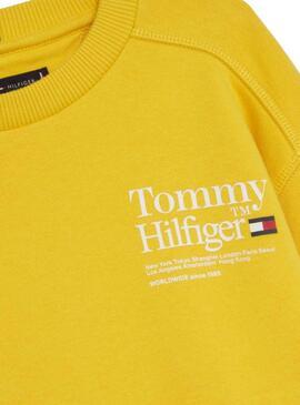 Sweat Tommy Hilfiger Star Amarelo para Menino
