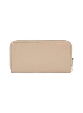 Carteira Tommy Hilfiger Logo Beige para Mulher