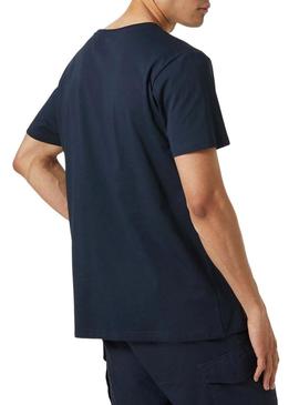 T-Shirt Helly Hansen Shoreline Azul Marinho para Homem