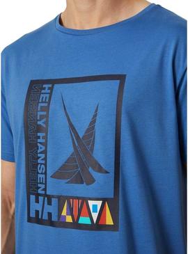 T-Shirt Helly Hansen Shoreline Azul para Homem