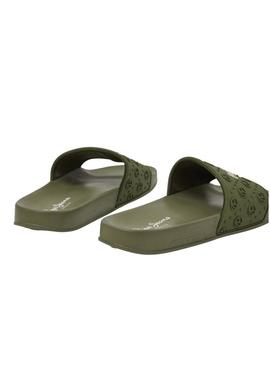 Flip flops Pepe Jeans Slider Plain Verde para Mulher