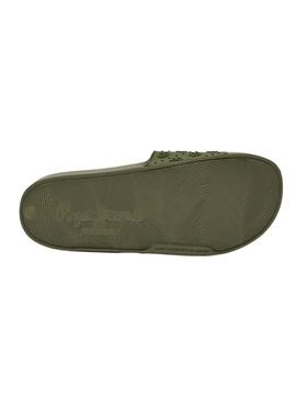 Flip flops Pepe Jeans Slider Plain Verde para Mulher