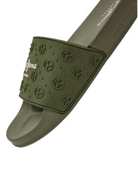 Flip flops Pepe Jeans Slider Plain Verde para Mulher