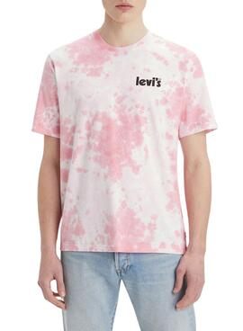 T-Shirt Levis Poster Rosa para Homem