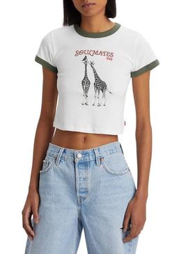 T-Shirt Levis Soulmate Branco para Mulher