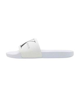 Chinelos Calvin Klein Monograma Branco para Homem