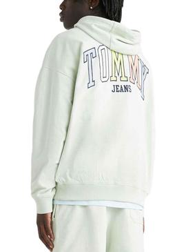 Sweat Tommy Jeans Ovz College Verde Homem