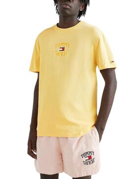 T-Shirt Tommy Jeans Arched Amarelo Homem