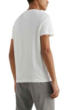 T-Shirt Tommy Hilfiger Small Logo Branco Homem