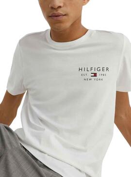T-Shirt Tommy Hilfiger Small Logo Branco Homem