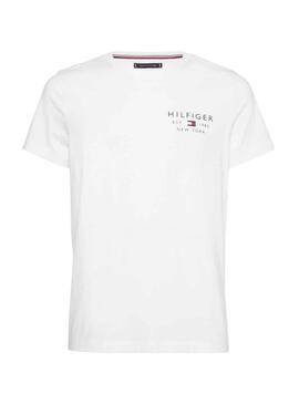 T-Shirt Tommy Hilfiger Small Logo Branco Homem