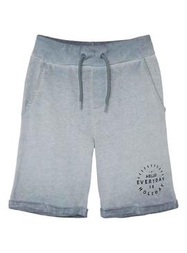 Bermudas Name It Fikko Cinza para Menino