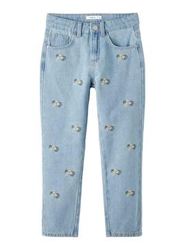 Calças Jeans Name It Shaped Azul para Menina