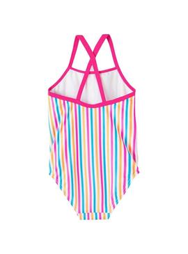 Swimsuit Nome Vem Listras para Menina