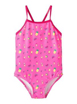 Swimsuit Name It Ziza Rosa para Menina