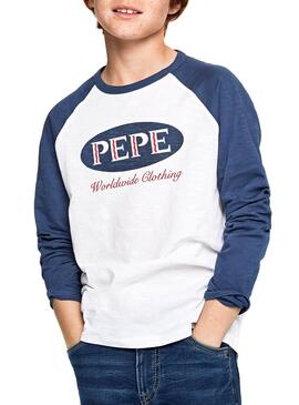 T-Shirt Pepe Jeans Branco Colter Menino