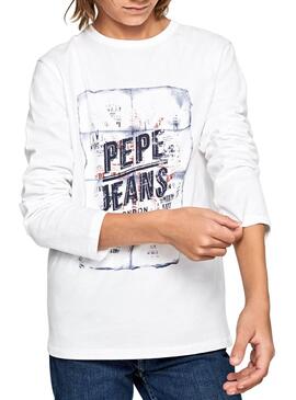 T-Shirt Pepe Jeans Cesar Blanco Menino