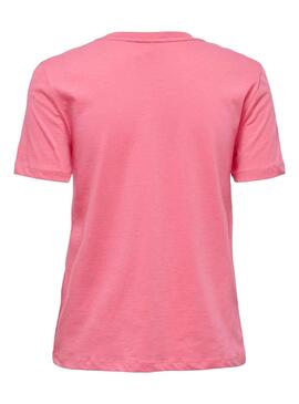 T-Shirt Only Lenni Rosa para Mulher