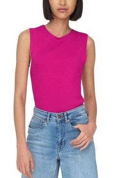 T-Shirt Only Majli Rosa para Mulher