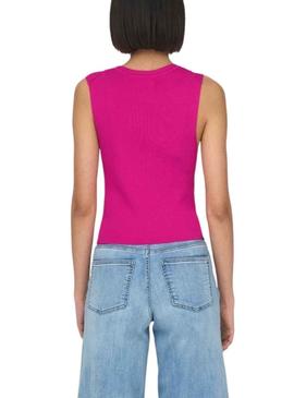 T-Shirt Only Majli Rosa para Mulher