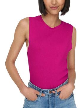 T-Shirt Only Majli Rosa para Mulher