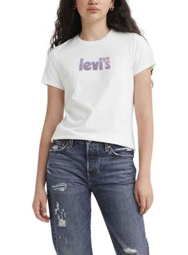 T-Shirt Levis Offset Branco para Mulher