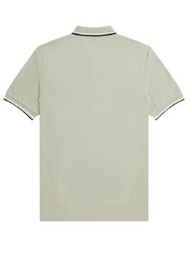 Polo Fred Perry Twin Tipped Cinza para Homem