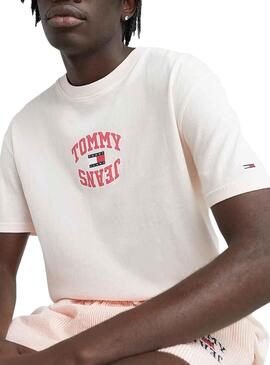 T-Shirt Tommy Jeans Arched Branco para Homem
