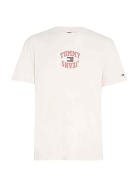 T-Shirt Tommy Jeans Arched Branco para Homem