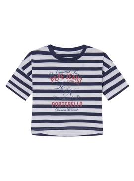 T-Shirt Pepe Jeans Nadine Listras para Menina