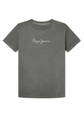 T-Shirt Pepe Jeans Davide Cinza para Menino