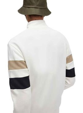 Sweat Fred Perry Tipped Branco para Homem