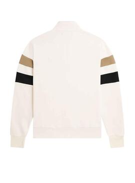 Sweat Fred Perry Tipped Branco para Homem