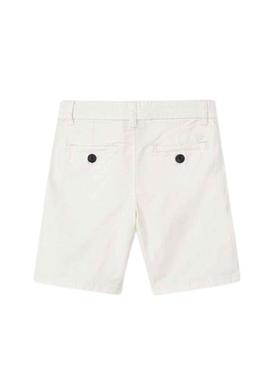 Bermuda Mayoral Chino Sarga Basic Branco Menino