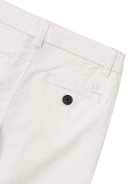 Bermuda Mayoral Chino Sarga Basic Branco Menino