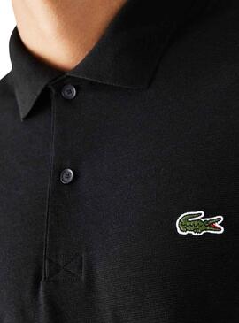 Polo Lacoste Bord Preto para Homem