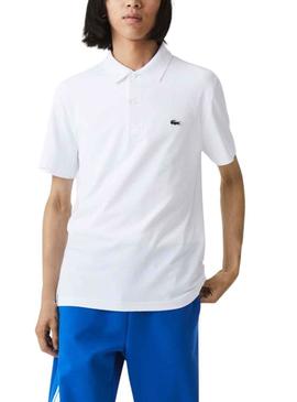 Polo Lacoste Bord Branco para Homem