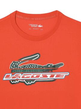 T-Shirt Lacoste Sport Laranja para Homem